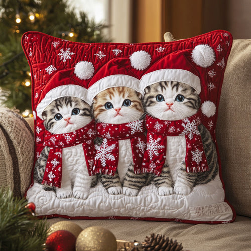 Christmas Cat CW0110052CL Quilt Pillow Case