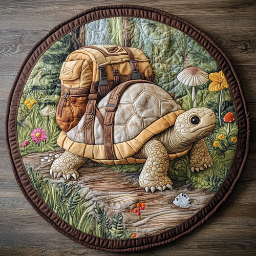Traveler Turtle CP0406071CL Quilted Round Mat