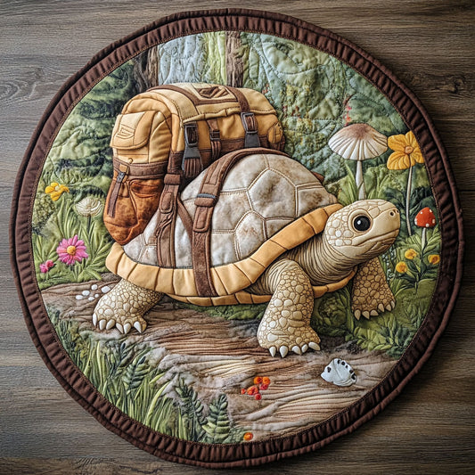 Traveler Turtle CP0406071CL Quilted Round Mat
