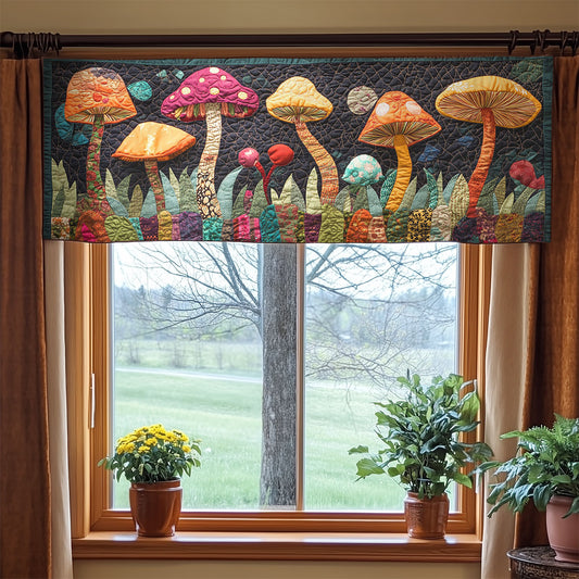 Golden Mushroom WN0307068CL Quilted Valance