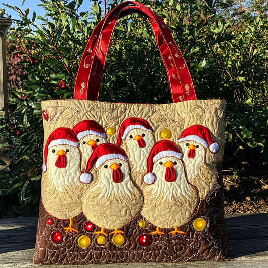 Frosty Chicken WN0810025CL Quilted Tote Bag