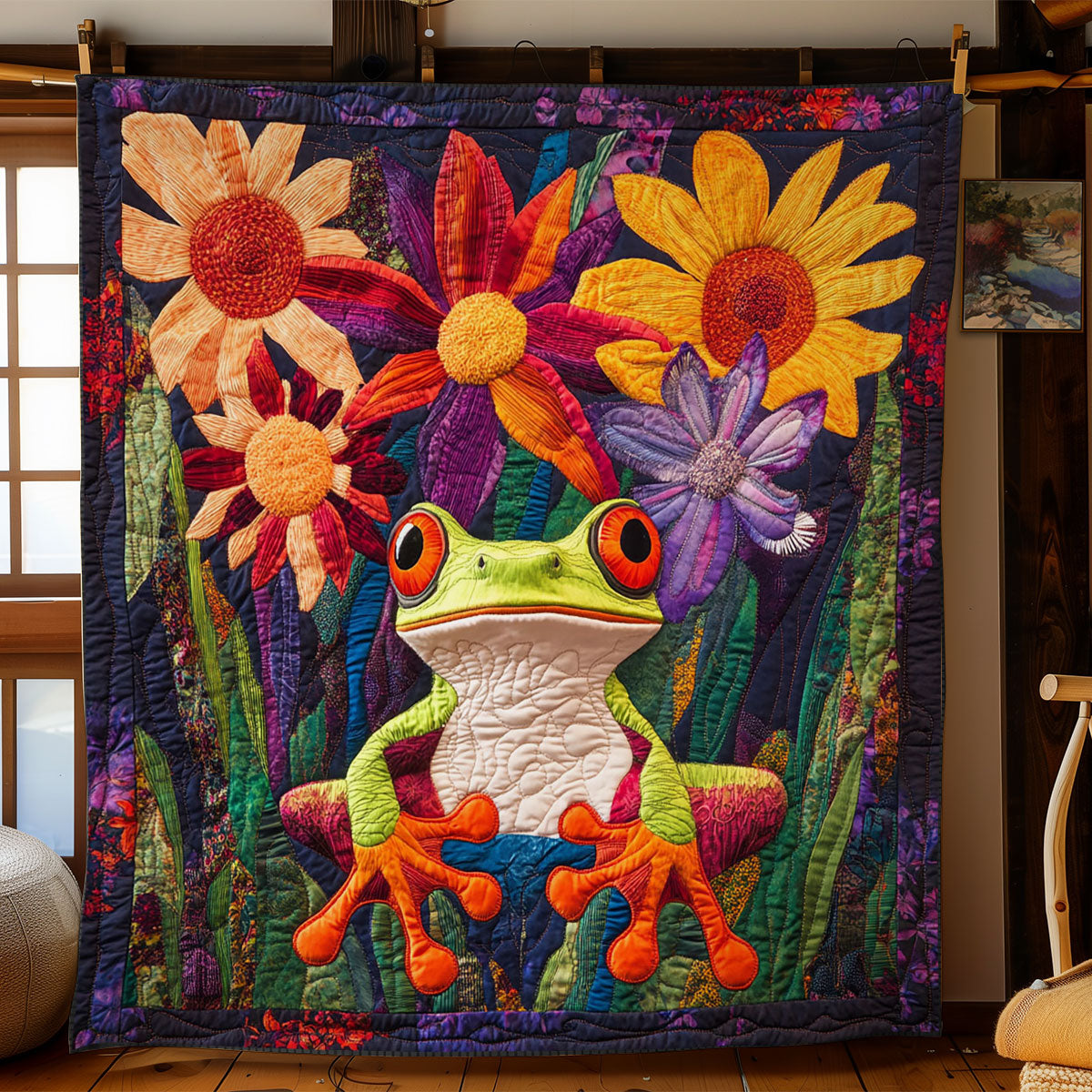 Colorful Frog Haven WN2207010CL Quilt