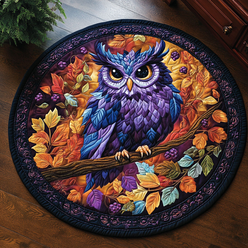Moonlit Perch CM2904027CL Quilted Round Mat