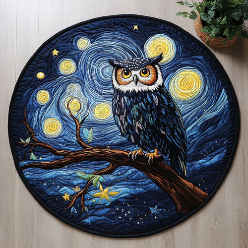 Dreamy Owl CW1806026CL Quilted Round Mat