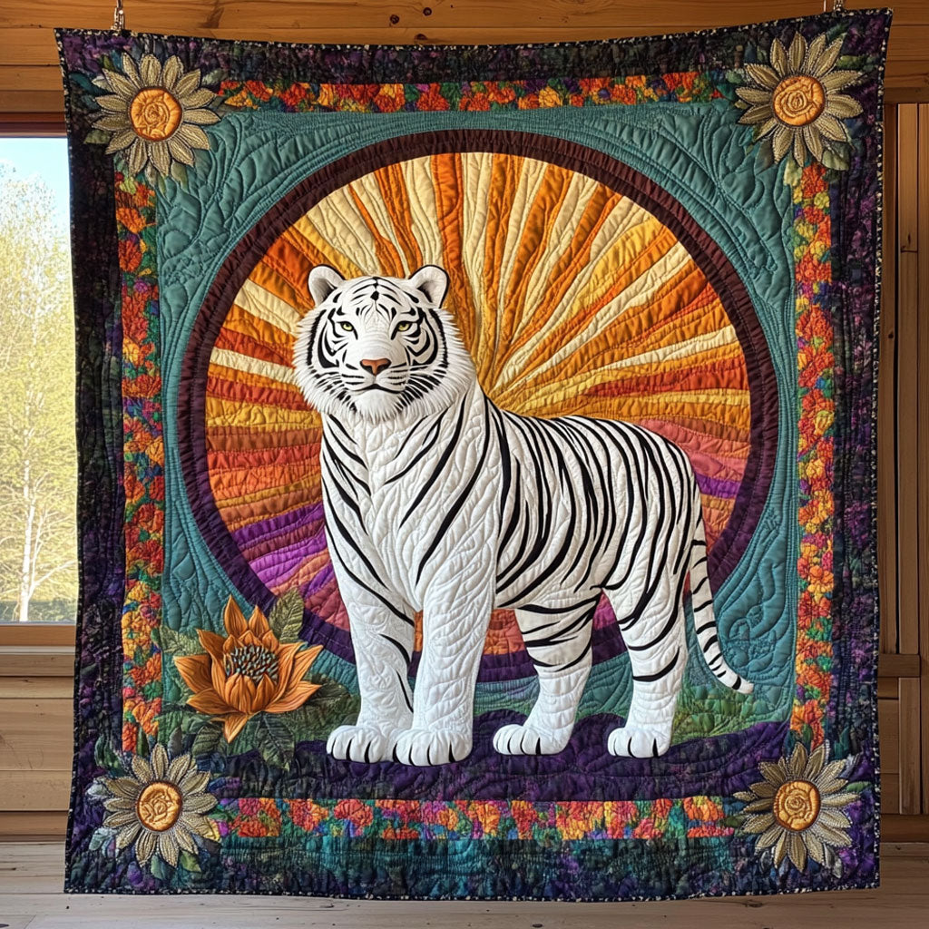 Blooming White Tiger CP1607014CL Quilt