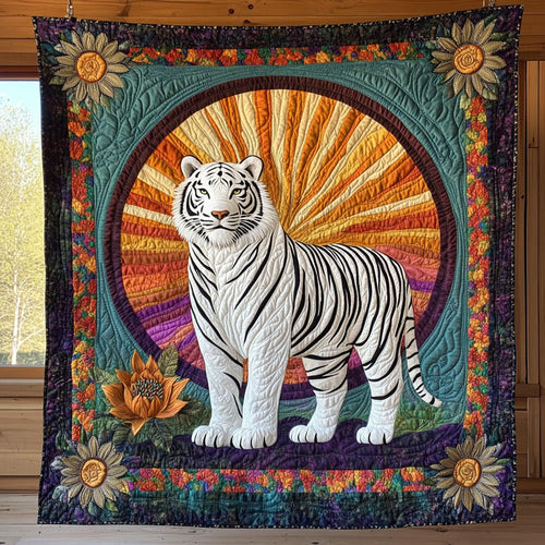 Blooming White Tiger CP1607014CL Quilt