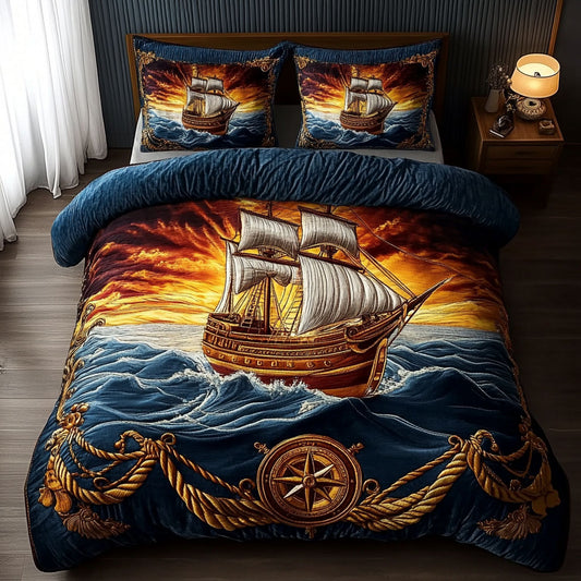 Horizon Sailboat WN0809063CL Duvet Cover Set