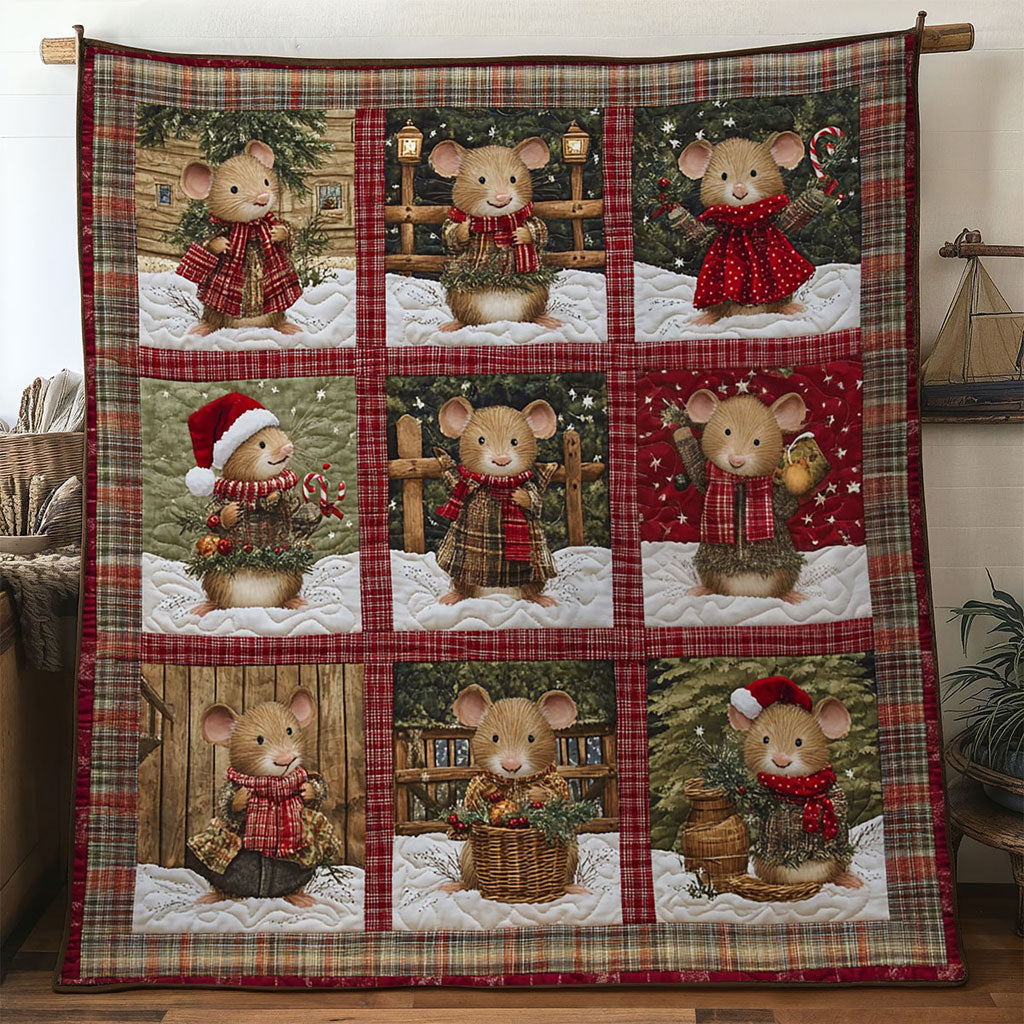 Cozy Carol Mouse WN1311021CL Quilt