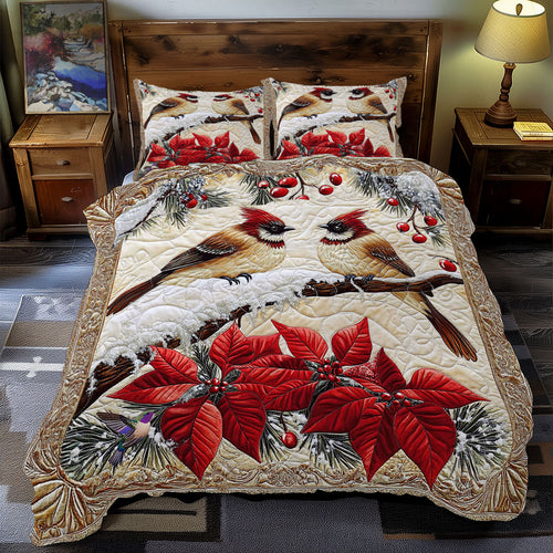 Christmas Couple Bird WY2511053CL Duvet Cover Set