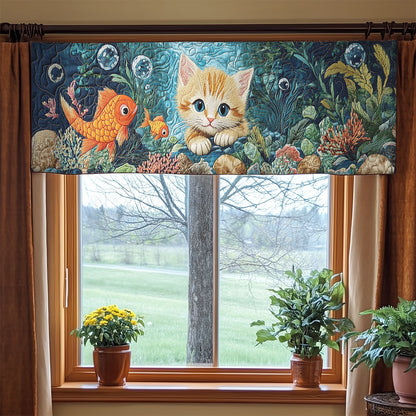 Bubble Cat Reef WN1906041CL Quilted Valance