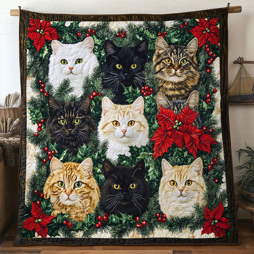 Cat Christmas Morning WN0811015CL Quilt