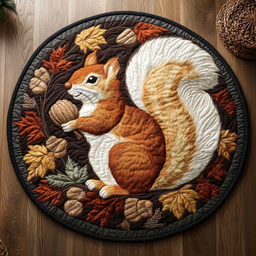 Autumn Squirrel CW2907005CL Quilted Round Mat