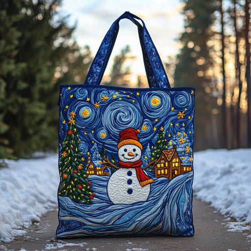 Star Path Snowman WN0511094CL Quilted Tote Bag
