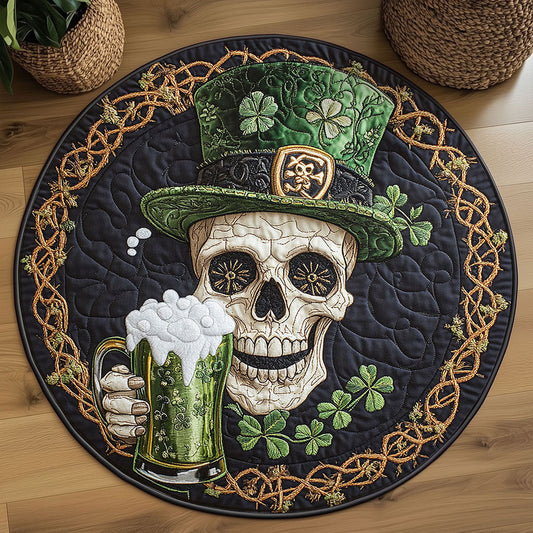 Emerald Skull WN2608028CL Quilted Round Mat