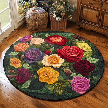 Garden Bloom Symphony WP2003081CL Quilted Round Mat