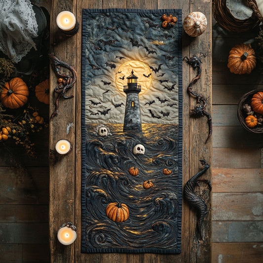 Mystic Lighthouse WN2207071CL Quilted Table Runner