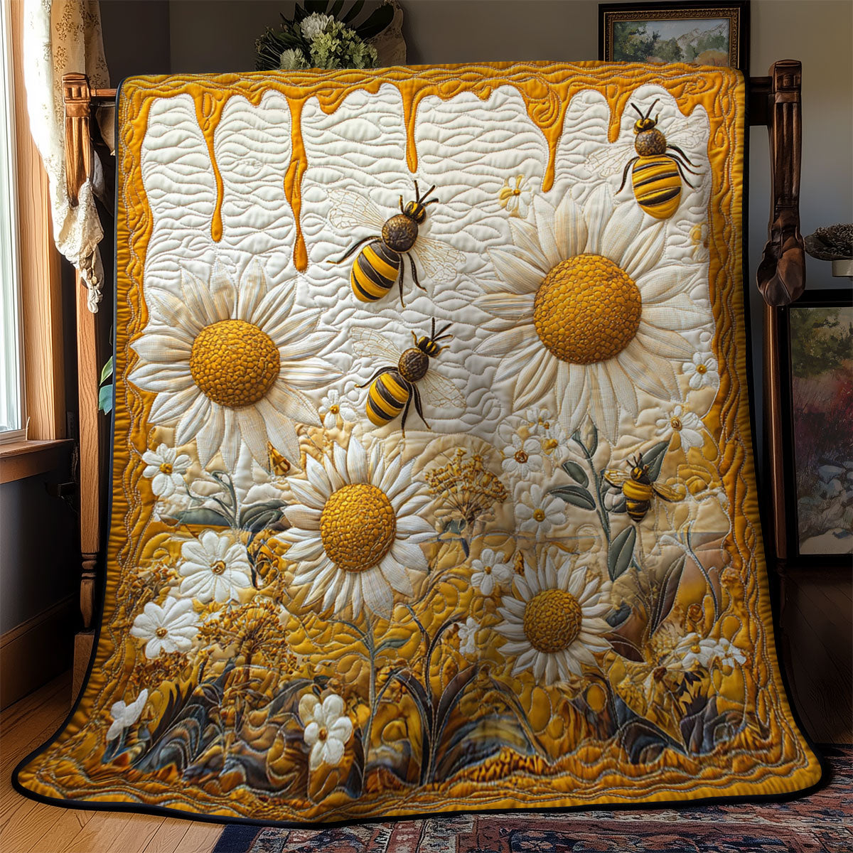 Sweet Daisy Garden WY2403037CL Quilt