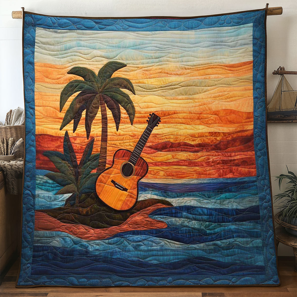 Desert Guitar Glow WN1004026CL Quilt