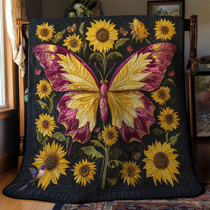 Sunflower Butterfly Dance WN1912028CL Quilt