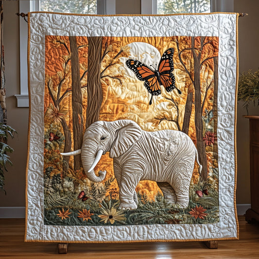 White Elephant In Forest WY0906049CL Quilt