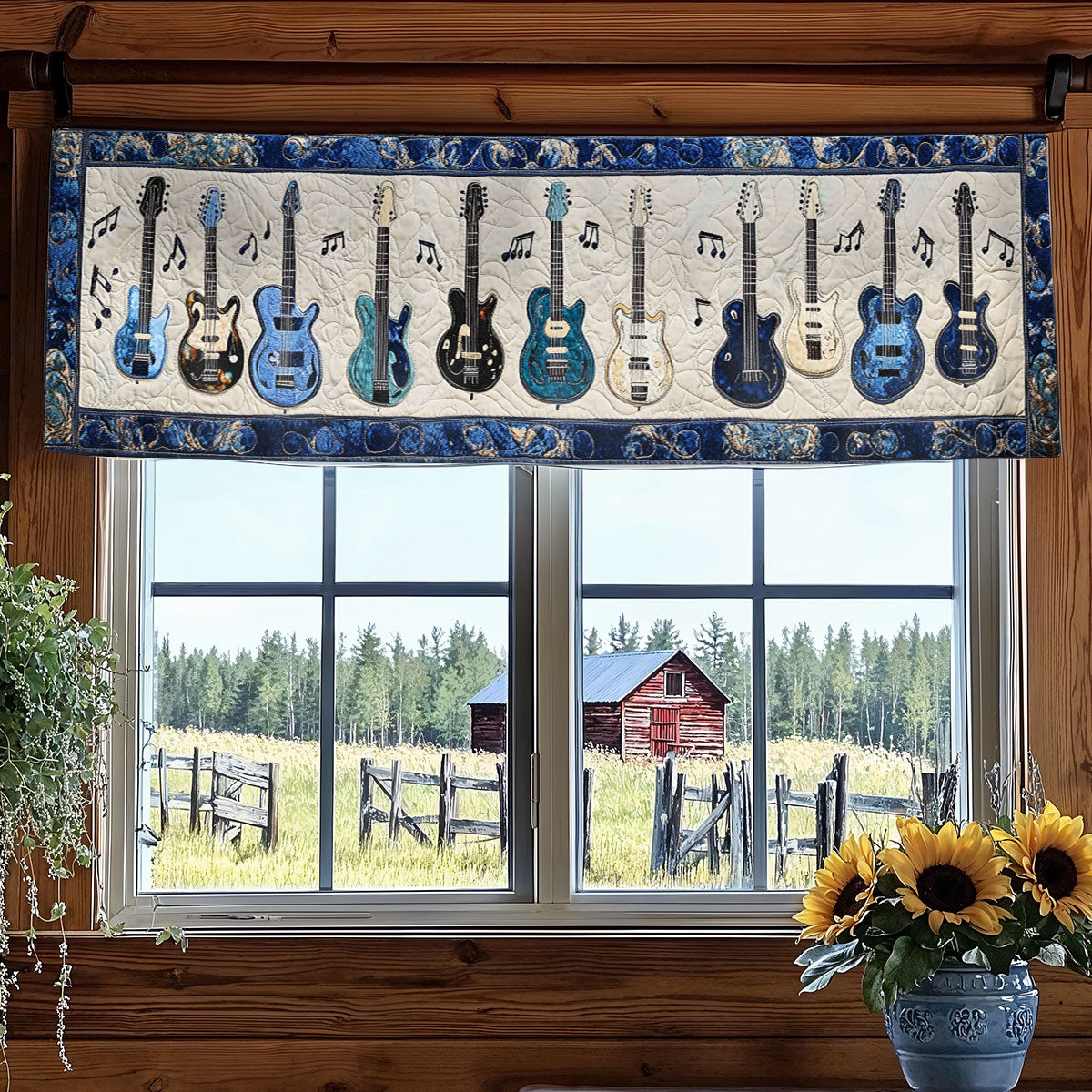 Guitar Symphony WN0407122CL Quilted Valance