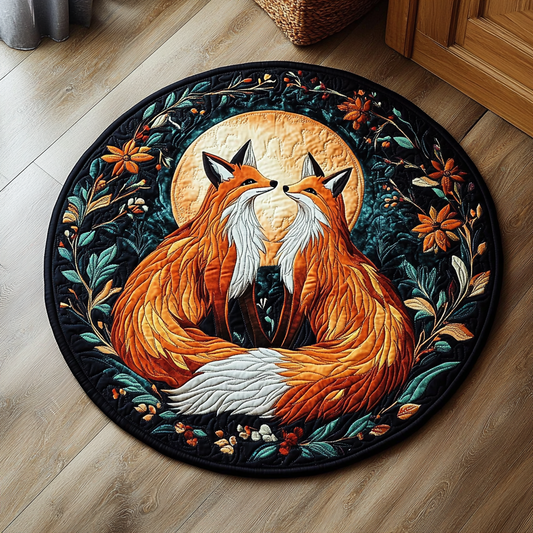 Fox Couple CQ0505030CL Quilted Round Mat