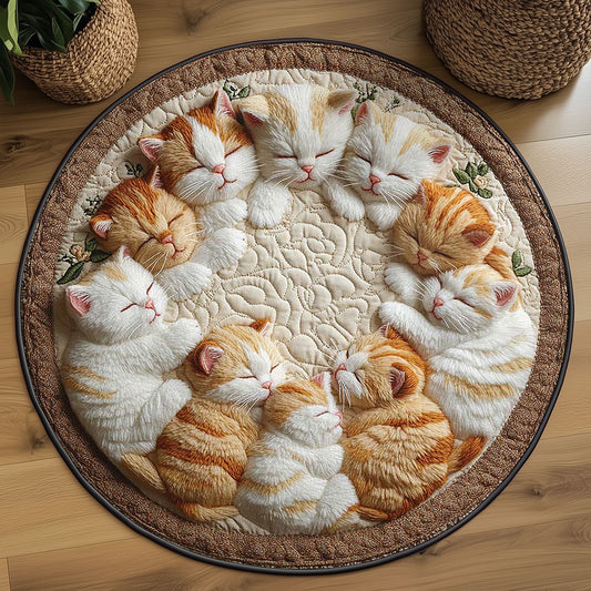 Sleepy Cat Nest WN2203087CL Quilted Round Mat