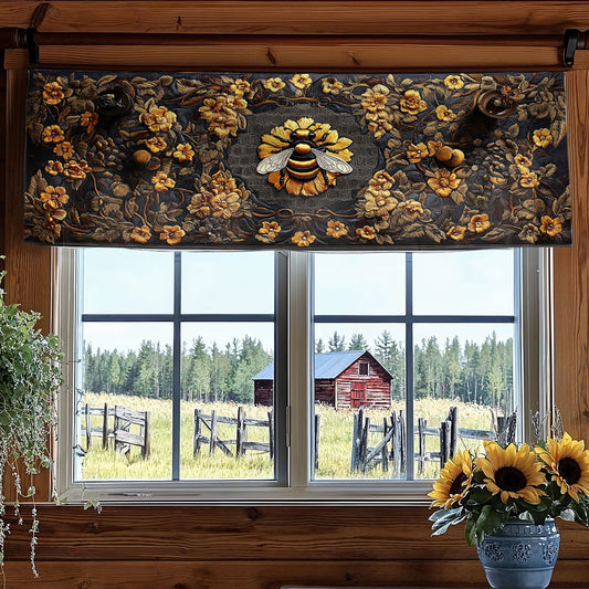 Bee Bliss Bloom WN3006006CL Quilted Valance