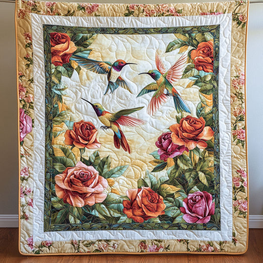 Hummingbird Rose CW2804064CL Quilt