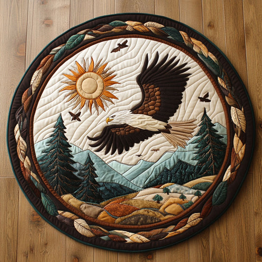 Freedom Over The Peaks WX0307067CL Quilted Round Mat