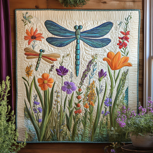 Dragonfly Bloom Garden CW3006008CL Quilt