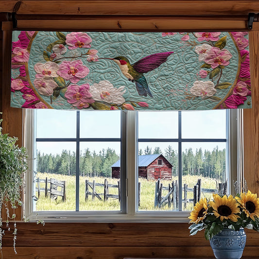 Hummingbird Blushfield WN1706047CL Quilted Valance