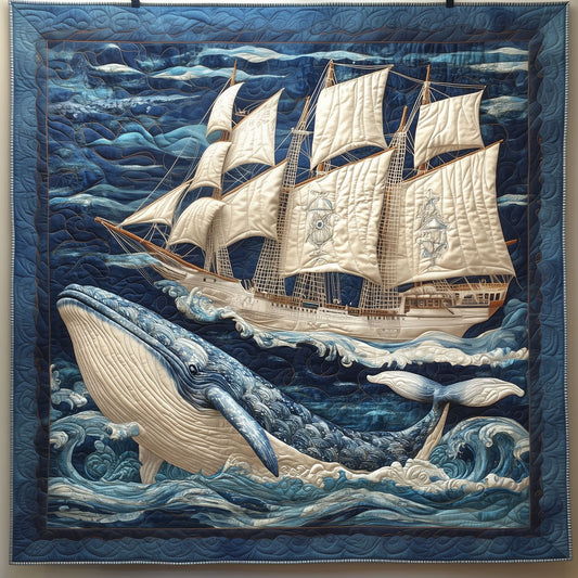 Giant Whale And Sailing Ship LT1809039CL Quilt