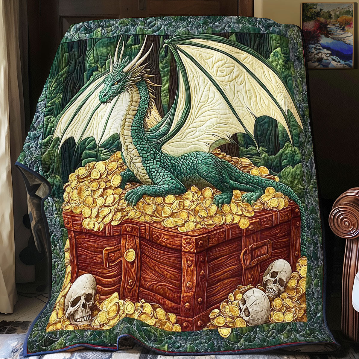 Dragon Guards The Treasure WY0801020CL Quilt