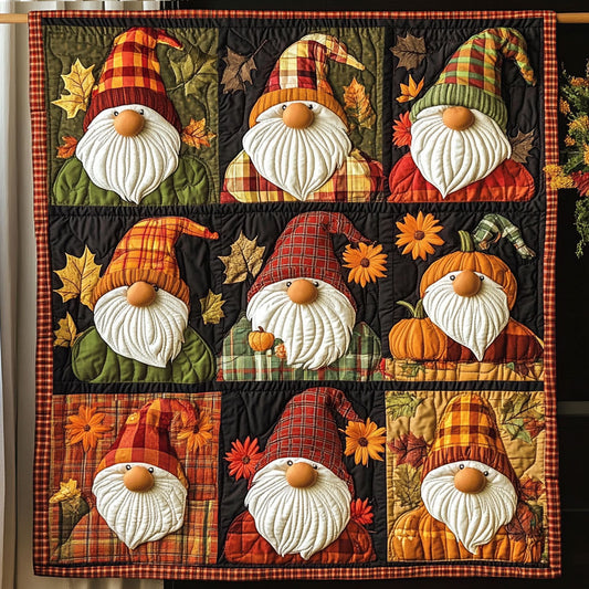 Plaid Gnomes Of Fall WY1508066CL Quilt