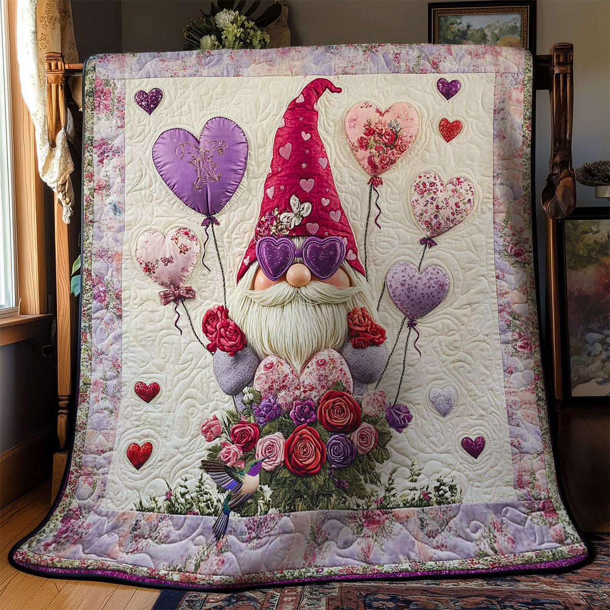 Forever Floral Gnome WN0412050CL Quilt