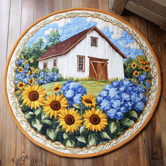 Farmhouse Serenity WN1605015CL Quilted Round Mat
