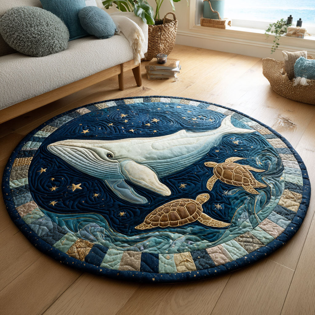 Whale Dream CW1401102CL Quilted Round Mat