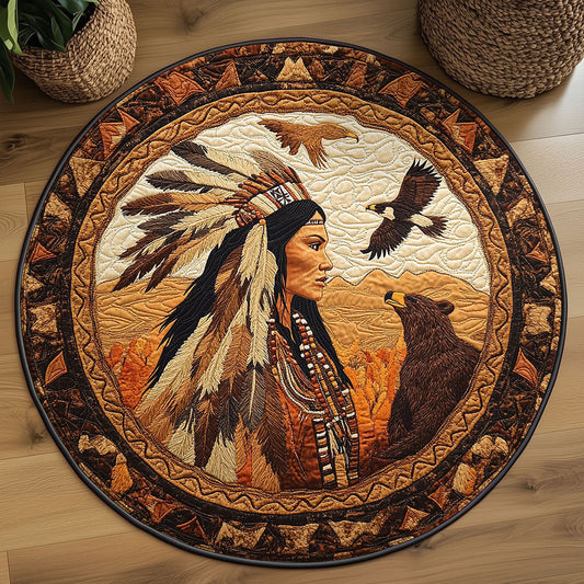 Eternal Native WN2008015CL Quilted Round Mat