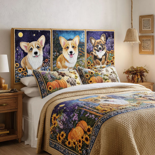 Corgi Garden CW0501005CL Quilted Headboard Slipcover