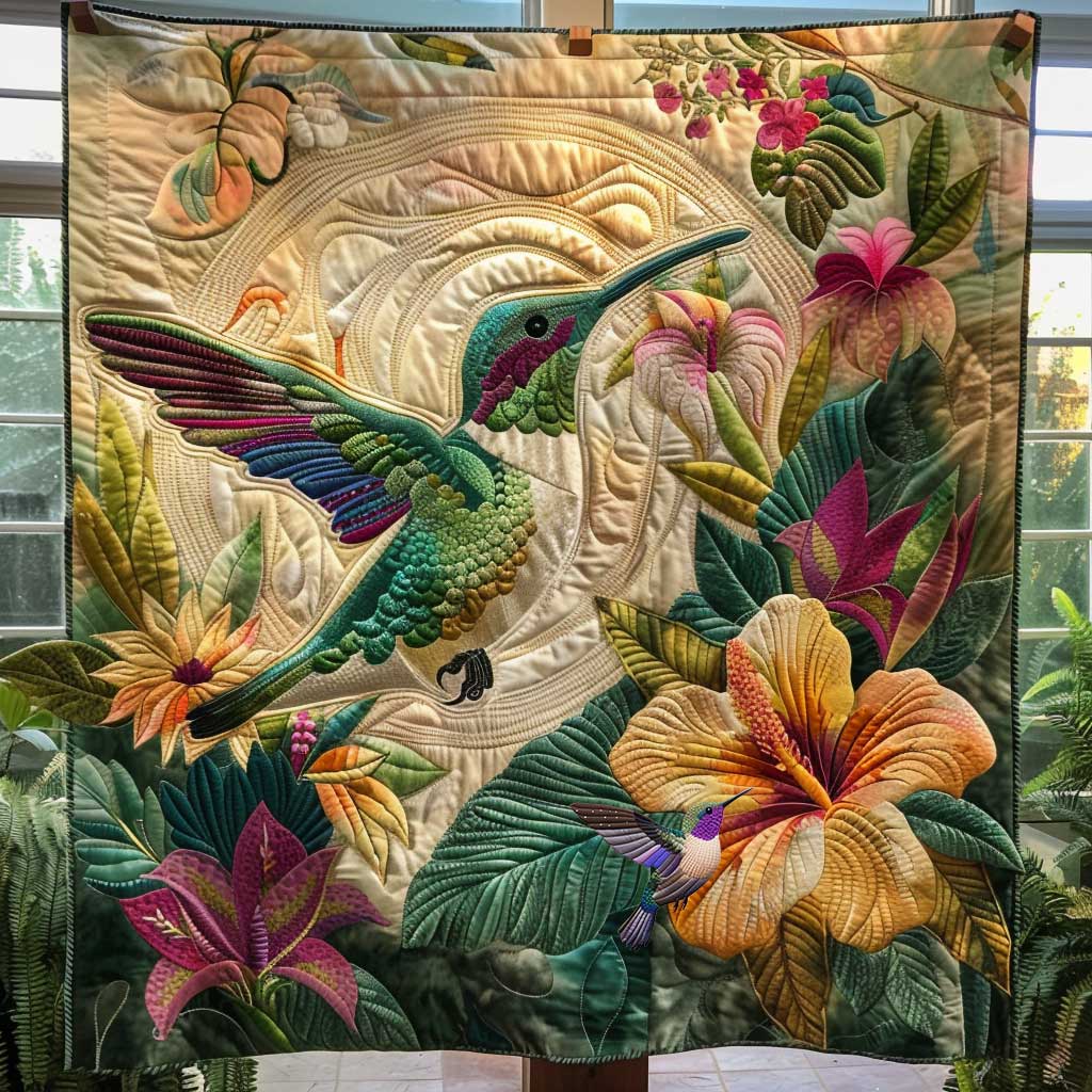 Hummingbird In Bloom WN1710021CL Quilt