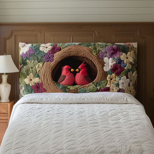 Cuddling Cardinal QA2912001CL Quilted Headboard Slipcover