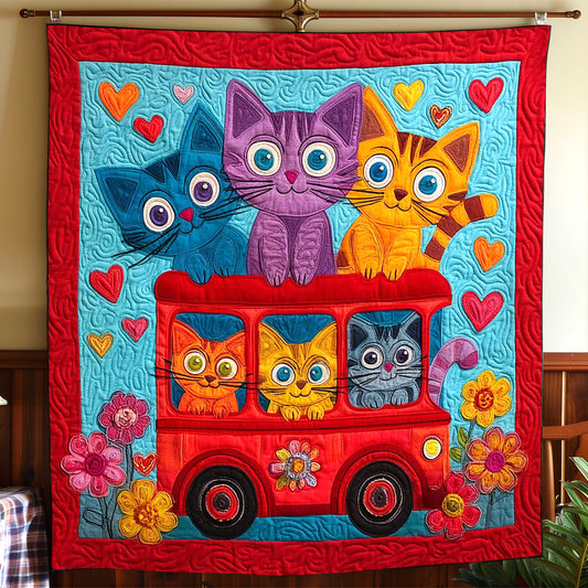 Peaceful Cat Bus CW1411013CL Quilt