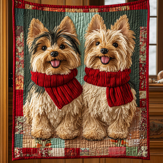 Yuletide Yorkies CP0108011CL Quilt