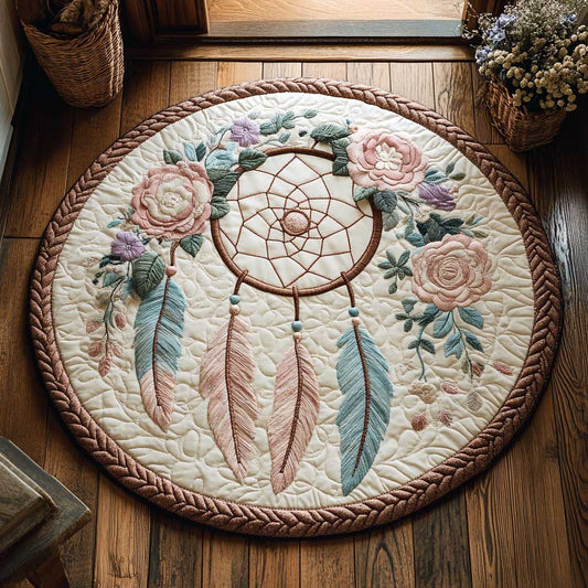 Indigenous Symbols CQ1205030CL Quilted Round Mat