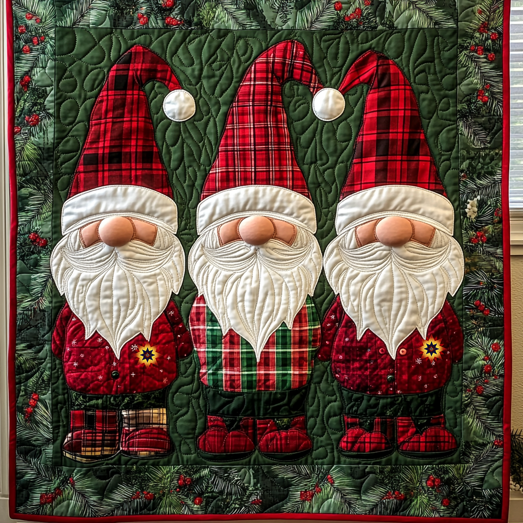 Christmas Gnomes XR1712012CL Quilt