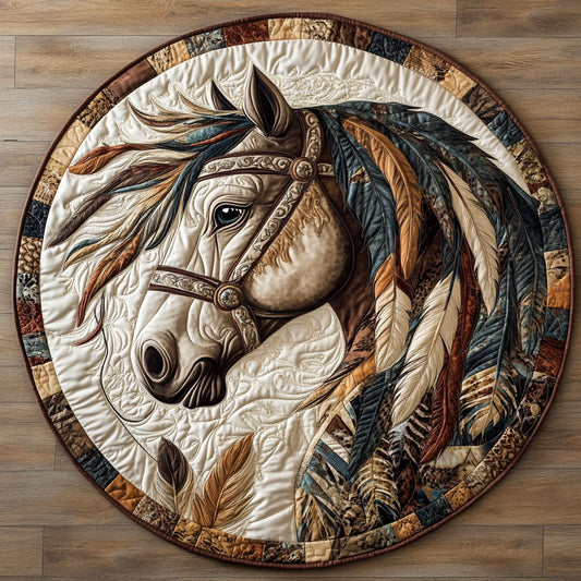 Noble Horse CW1405101CL Quilted Round Mat