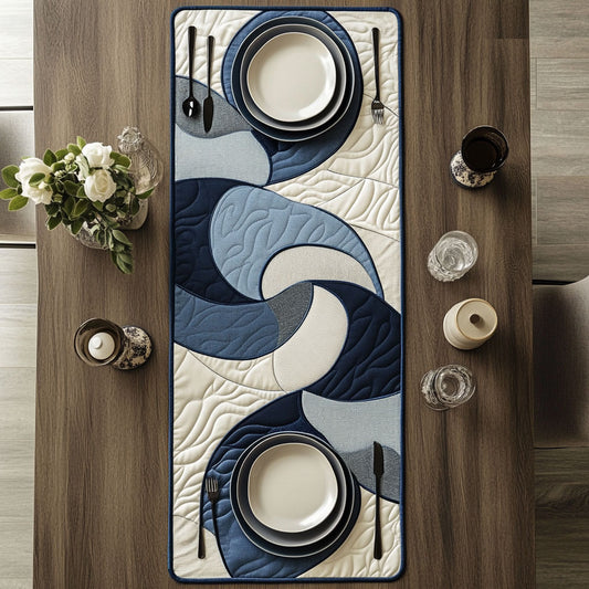 Curved Serenity WN0407090CL Quilted Table Runner