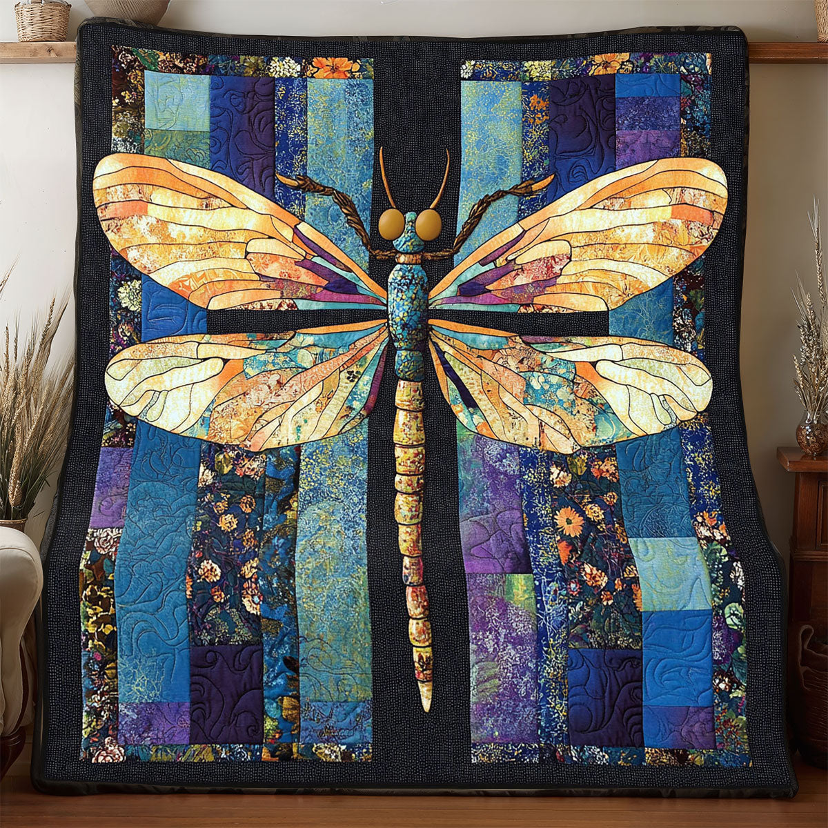 Dragonfly Patchwork WP1905014CL Quilt