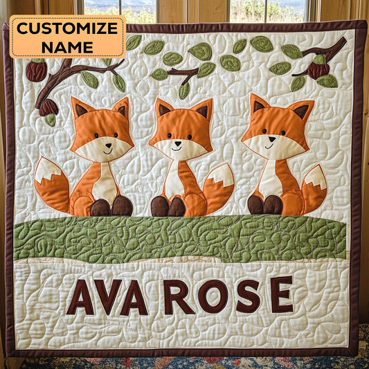 Little Fox CP2507042CL Personalized Baby Quilt